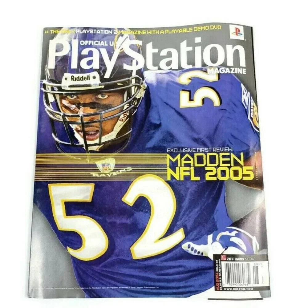 PlayStation Magazine Madden NFL 2005 04' Issue 83 INCLUDES DEMO DISC *MINOR WEAR